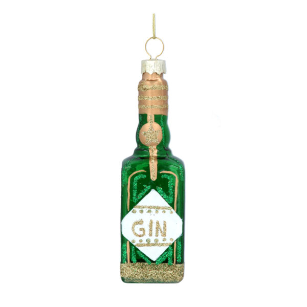 01687 glass bottle of gin decoration