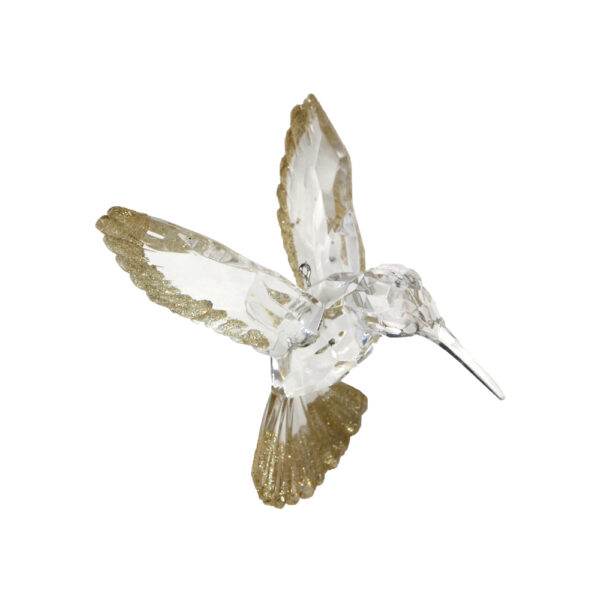 14389 clear gold glitter acrylic humminbird decoration