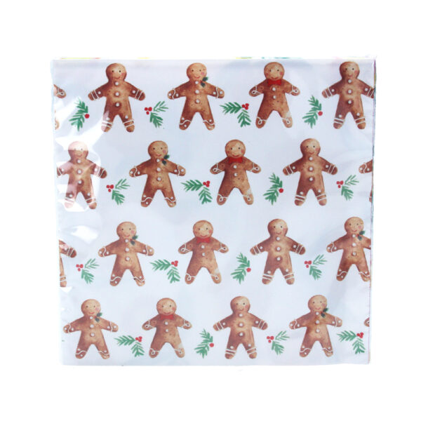 20348 gingerbread men paper napkin