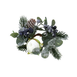51156 eucalyptus fir blueberry candle ring small