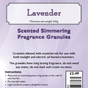 lavender granules label