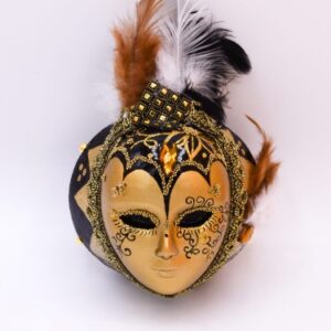 Black and gold venetian mask