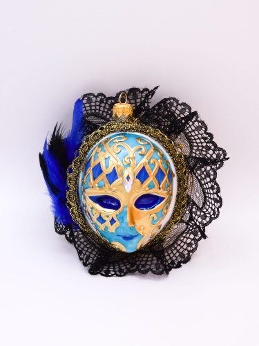black lace tirquiose and gold mask