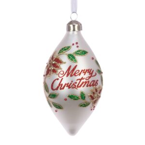 Traditional Merry Christmas Finial 12cm